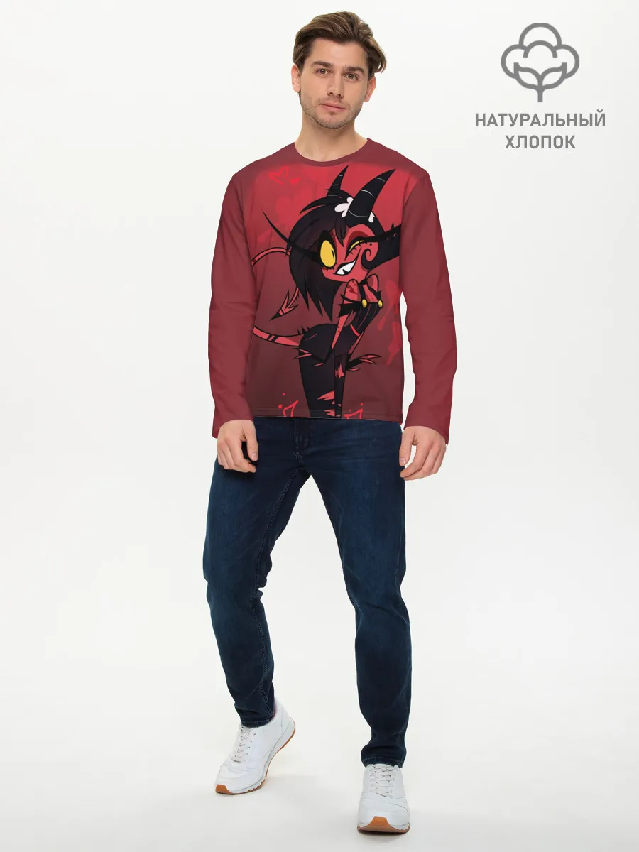 Мужской лонгслив базовый / Отель Хазбин