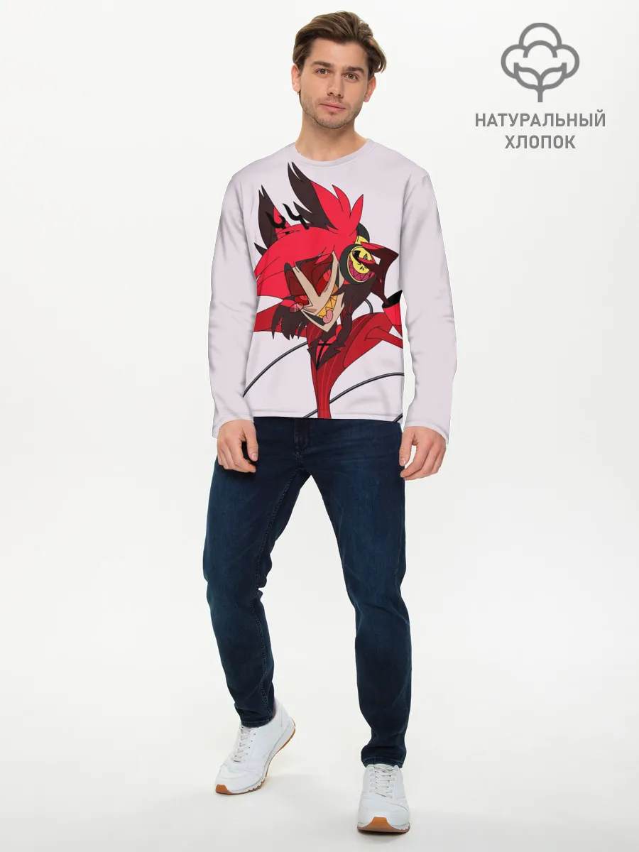 Мужской лонгслив базовый / Отель Хазбин