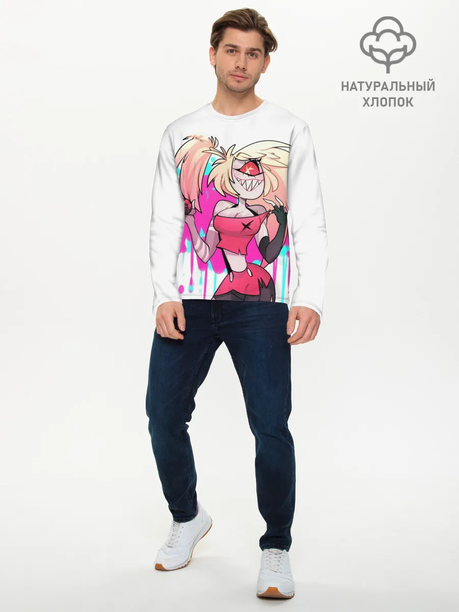 Мужской лонгслив базовый / Отель Хазбин