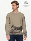 Мужской лонгслив базовый / лошадь с колесницей