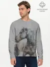 Мужской лонгслив базовый / лошадь