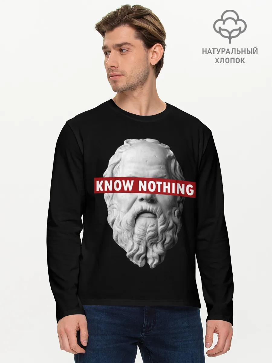 Мужской лонгслив базовый / Ничего Не Знаю