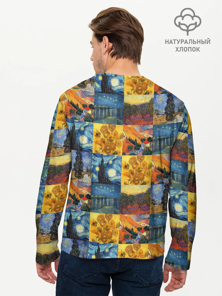 Мужской лонгслив базовый / Картины Ван Гога