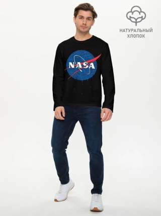 Мужской лонгслив базовый / NASA Краски