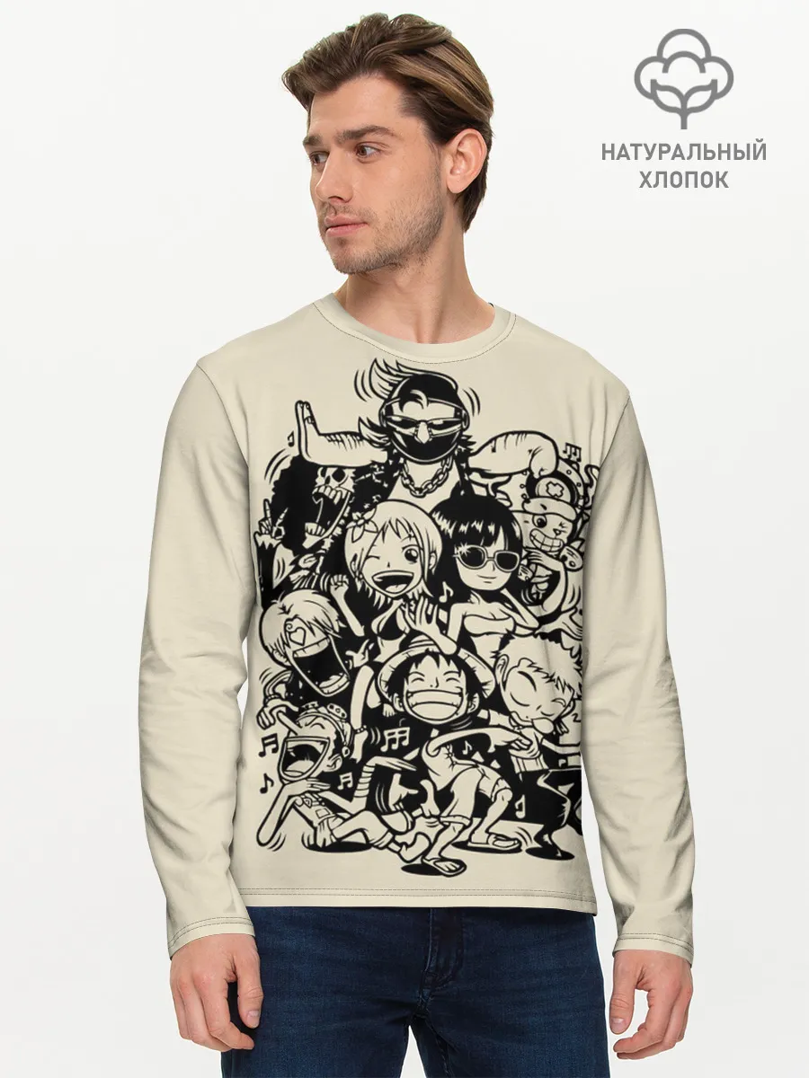 Мужской лонгслив базовый / герои One Piece