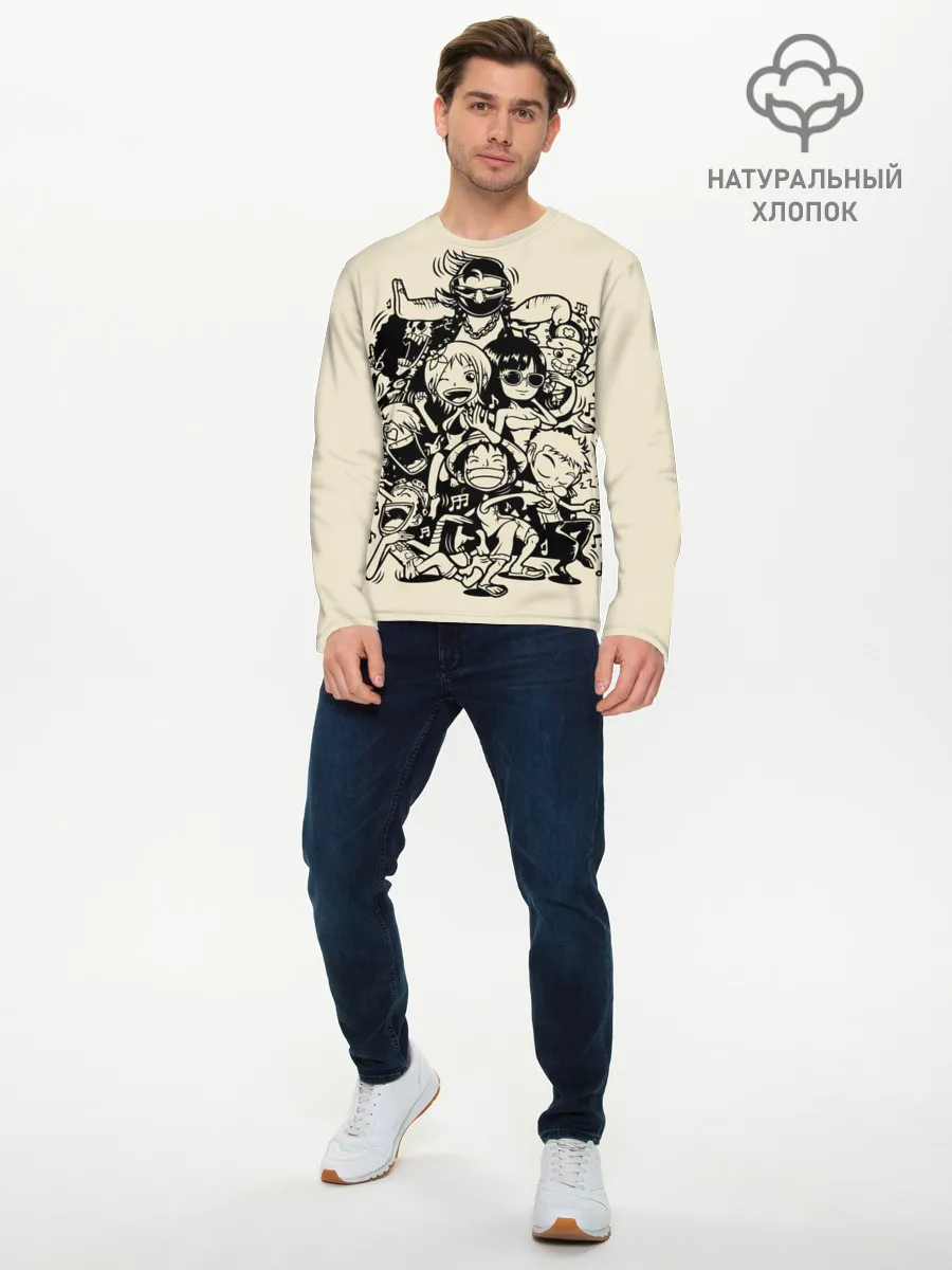 Мужской лонгслив базовый / герои One Piece