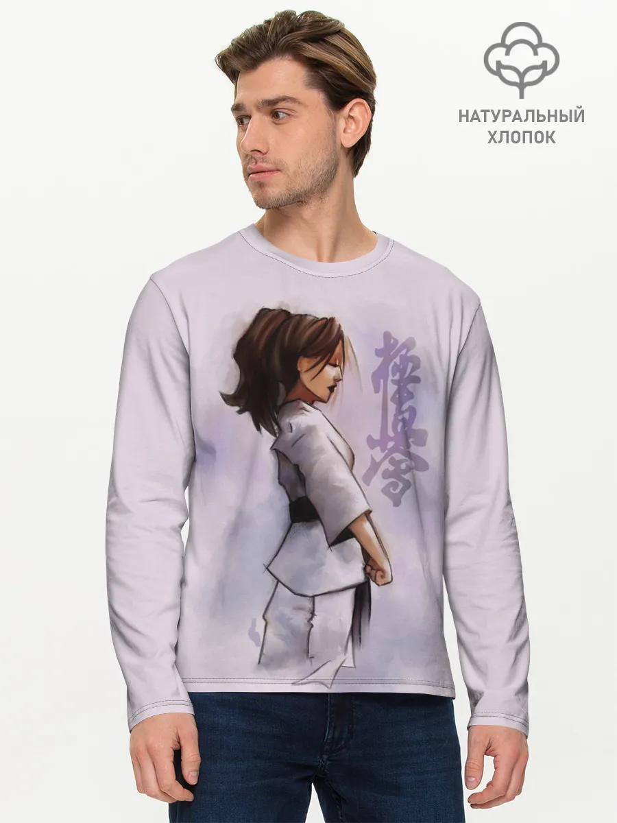 Мужской лонгслив базовый / Кёкусинкай девушка