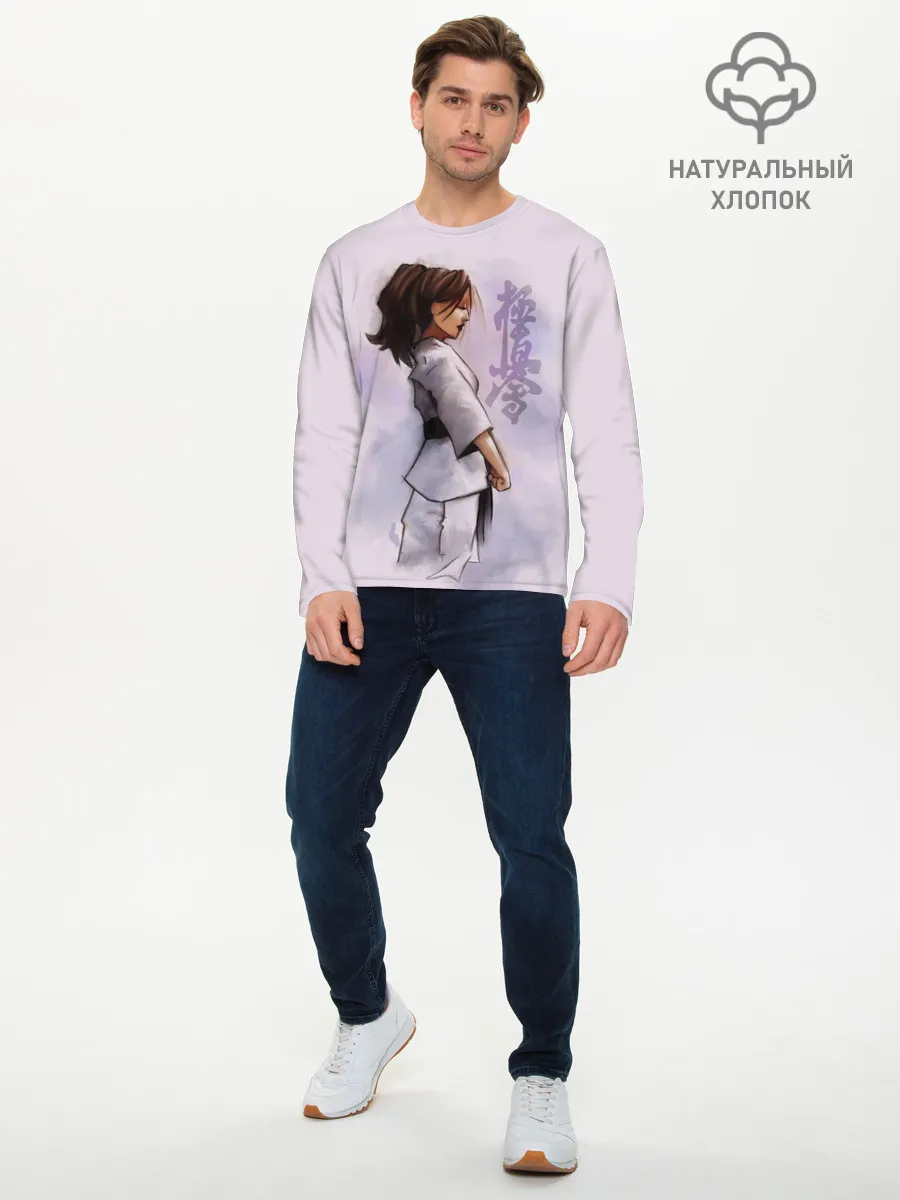 Мужской лонгслив базовый / Кёкусинкай девушка