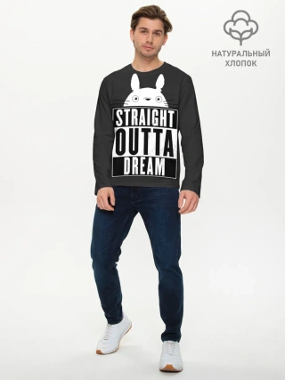 Мужской лонгслив базовый / Тоторо Straight outta dream