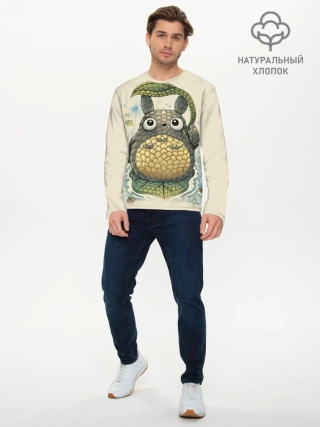 Мужской лонгслив базовый / My Neighbor Totoro заяц с чешуей