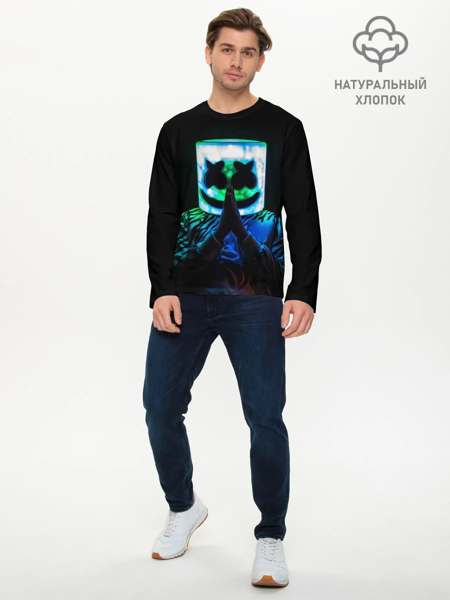 Мужской лонгслив базовый / Marshmello