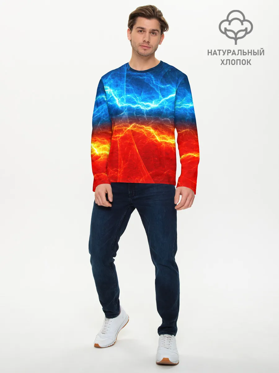 Мужской лонгслив базовый / Лёд и огонь