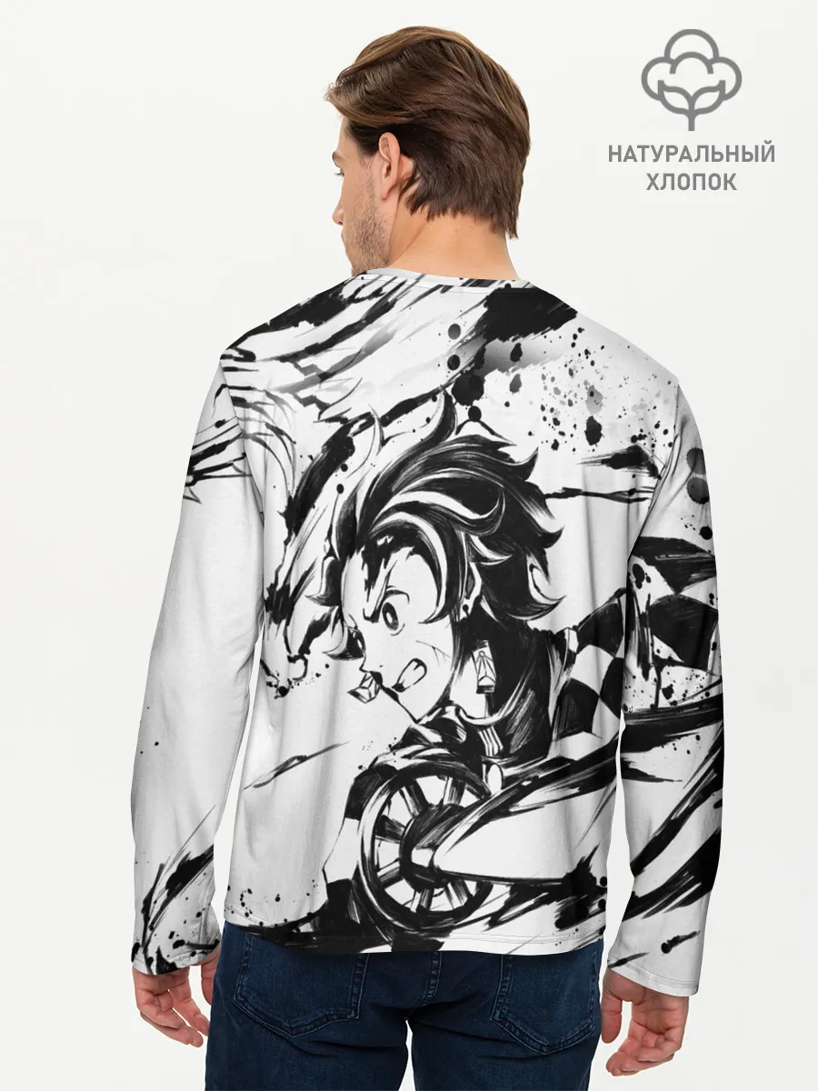 Мужской лонгслив базовый / KIMETSU NO YAIBA TANJIRO KAMADO