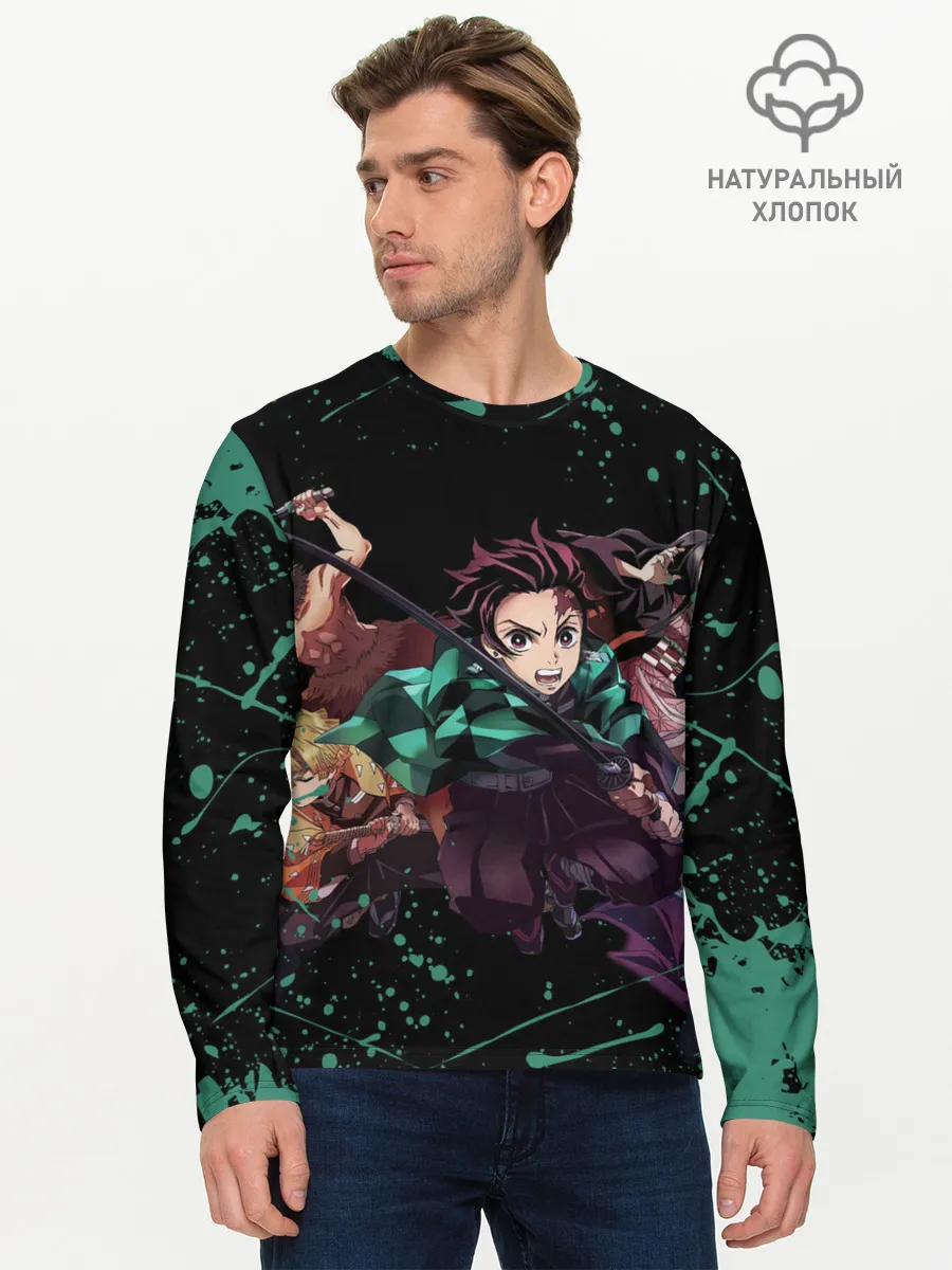 Мужской лонгслив базовый / Персонажи Demon Slayer