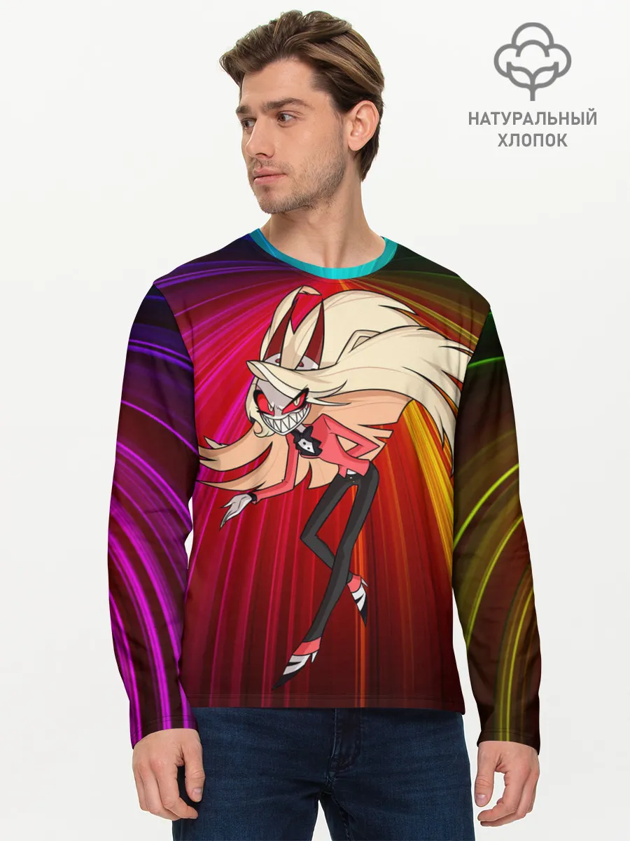 Мужской лонгслив базовый / Hazbin Hotel - Отель Хазбин