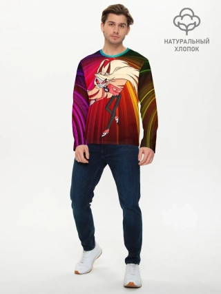 Мужской лонгслив базовый / Hazbin Hotel - Отель Хазбин