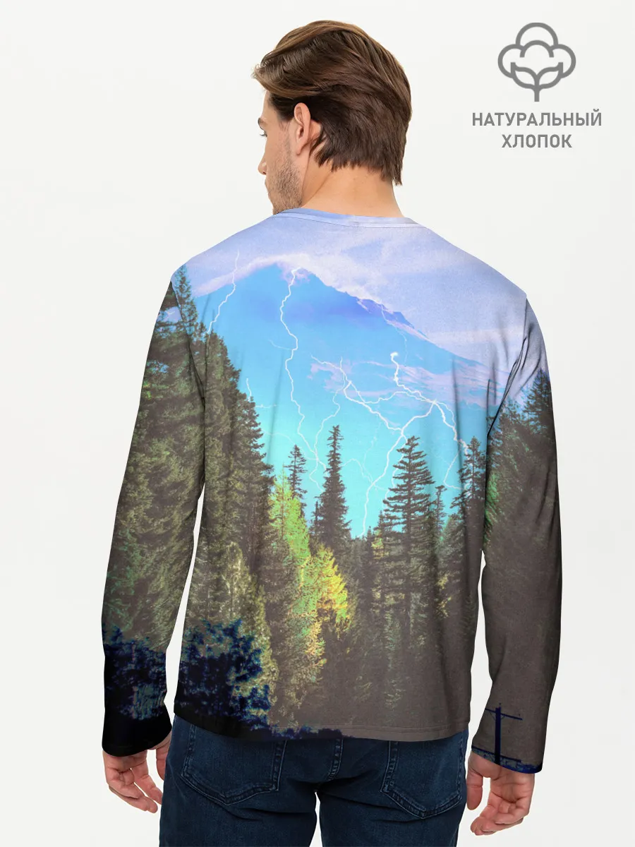 Мужской лонгслив базовый / Счастье не за горами