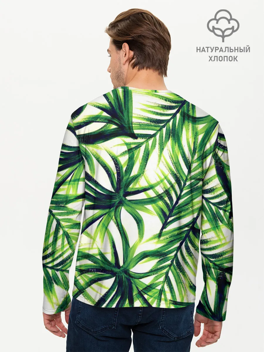 Мужской лонгслив базовый / Тропики