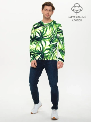 Мужской лонгслив базовый / Тропики