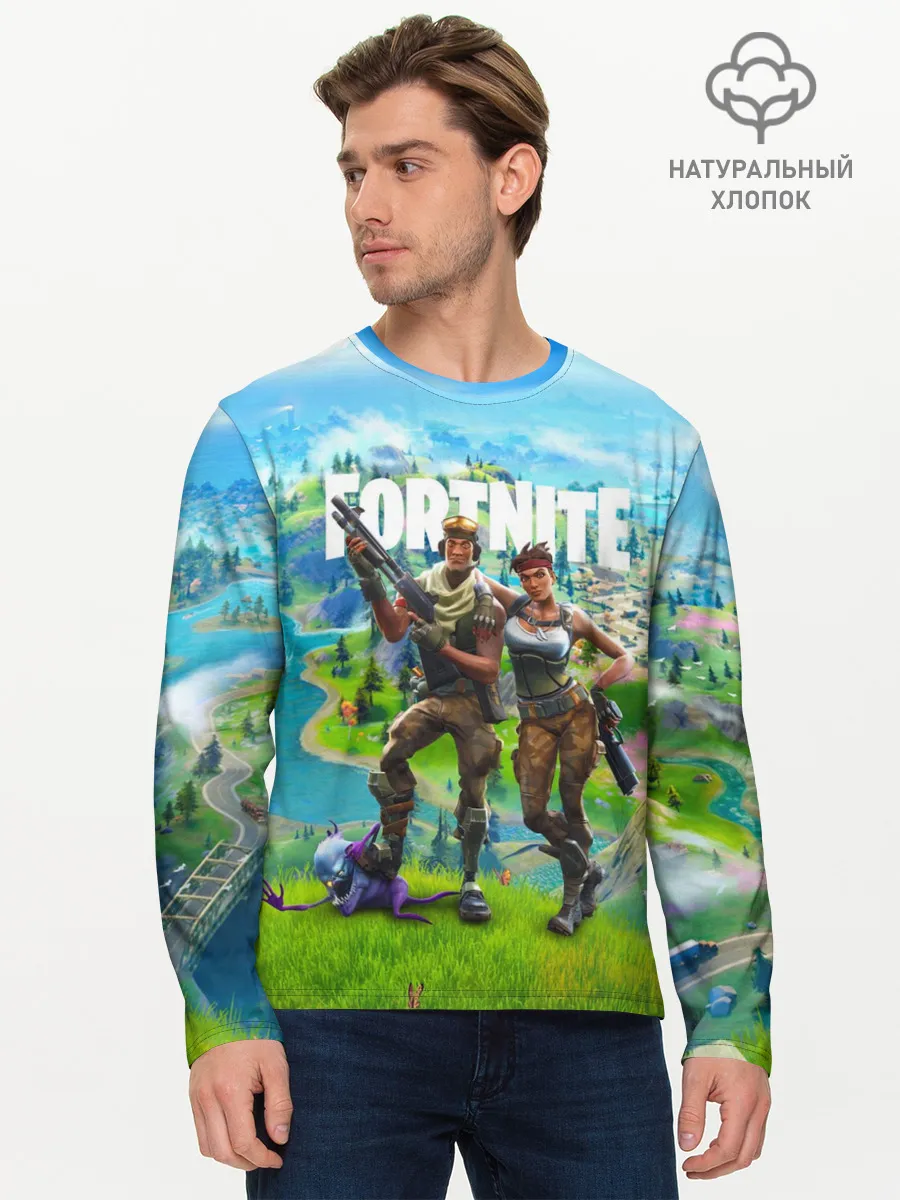 Мужской лонгслив базовый / Fortnite