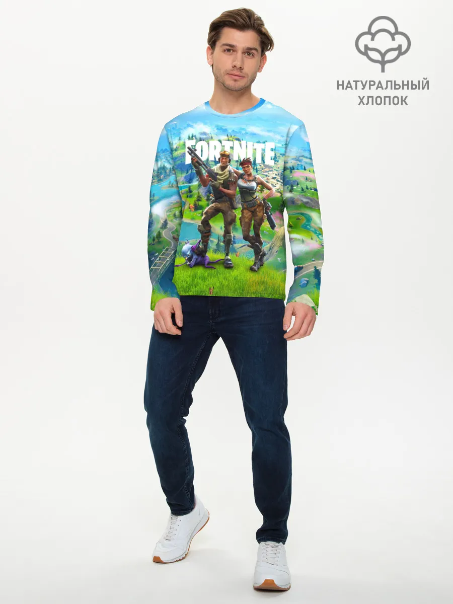Мужской лонгслив базовый / Fortnite