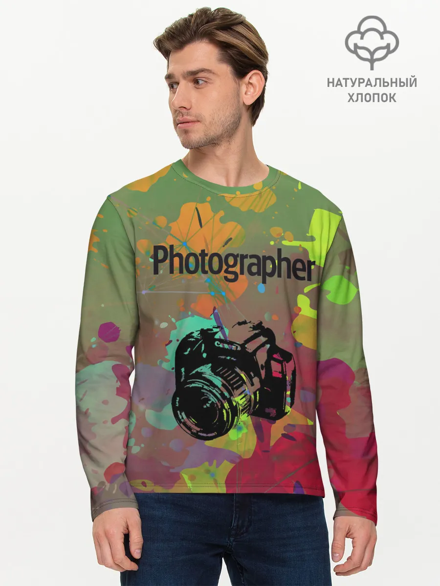 Мужской лонгслив базовый / Фотограф