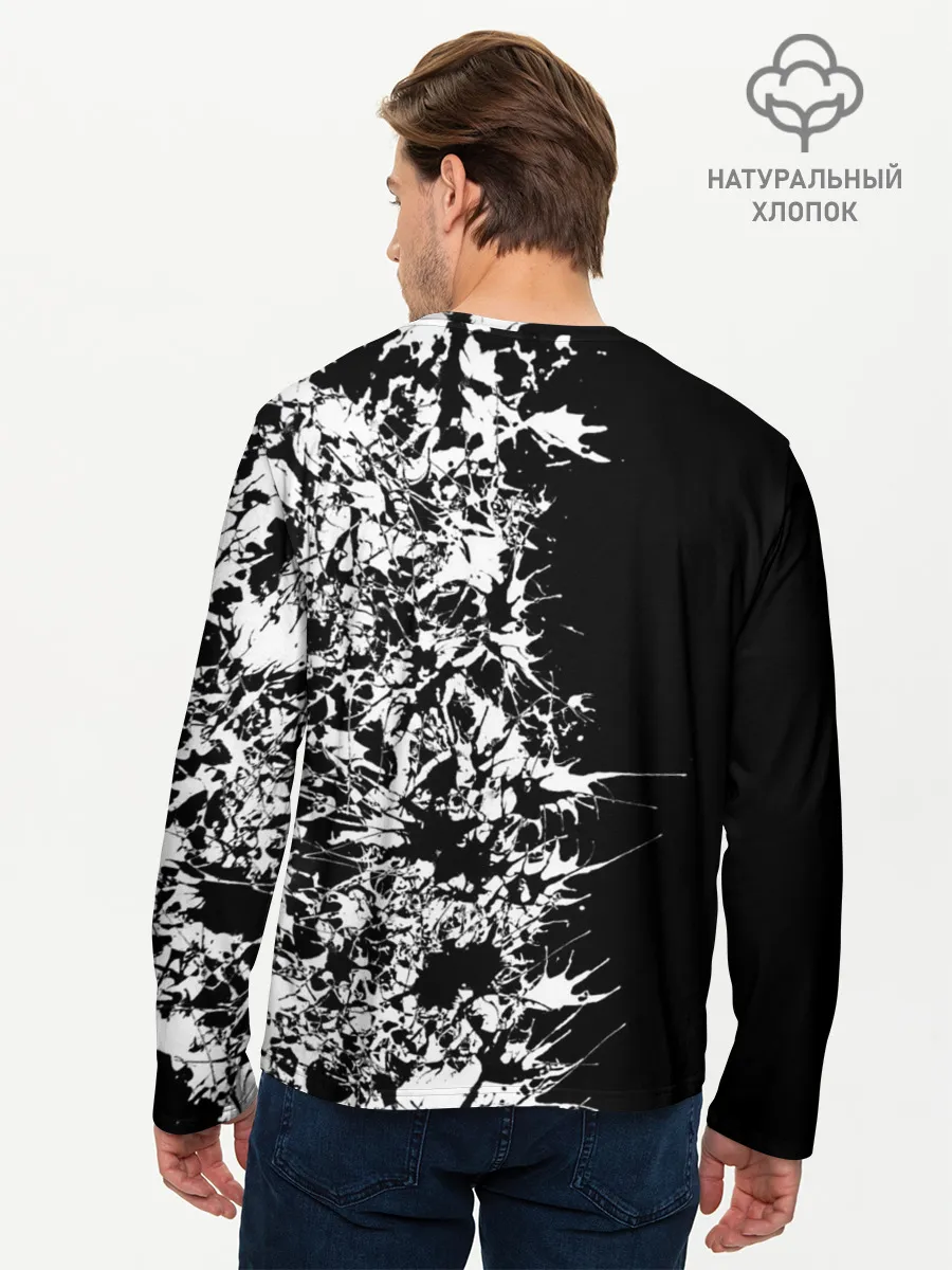 Мужской лонгслив базовый / MONOKUMA держит руки