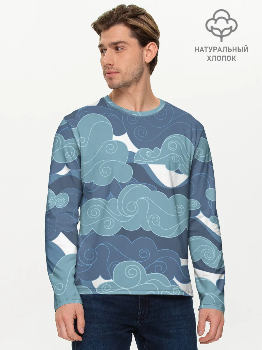 Мужской лонгслив базовый / Небо над Китаем