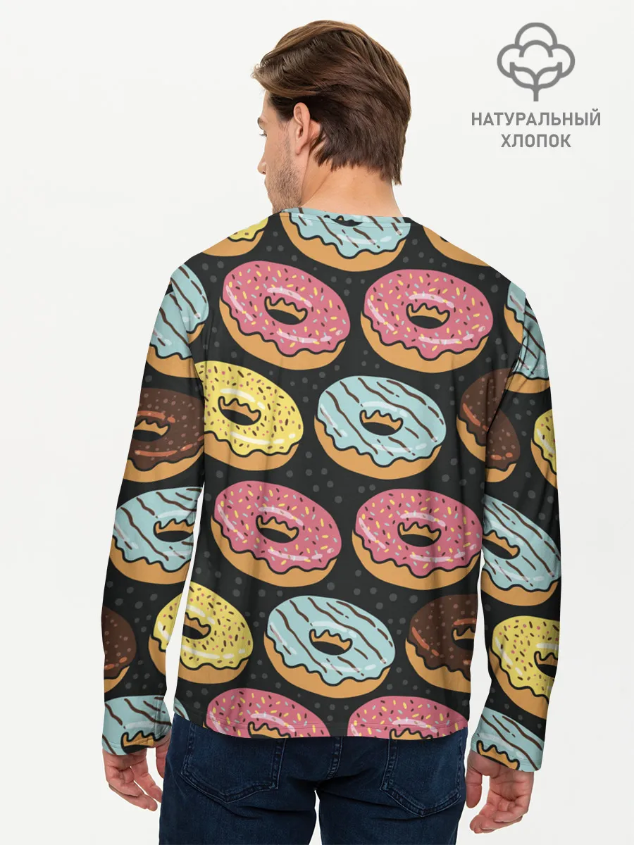 Мужской лонгслив базовый / Сладкоежка