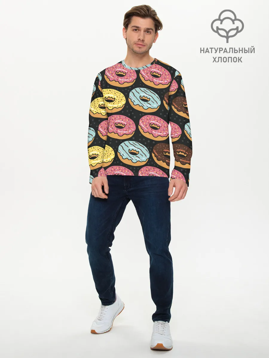 Мужской лонгслив базовый / Сладкоежка