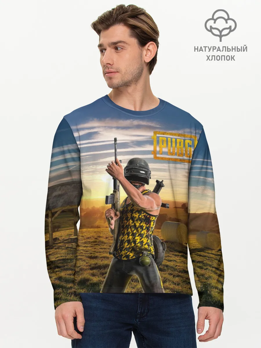 Мужской лонгслив базовый / PUBG