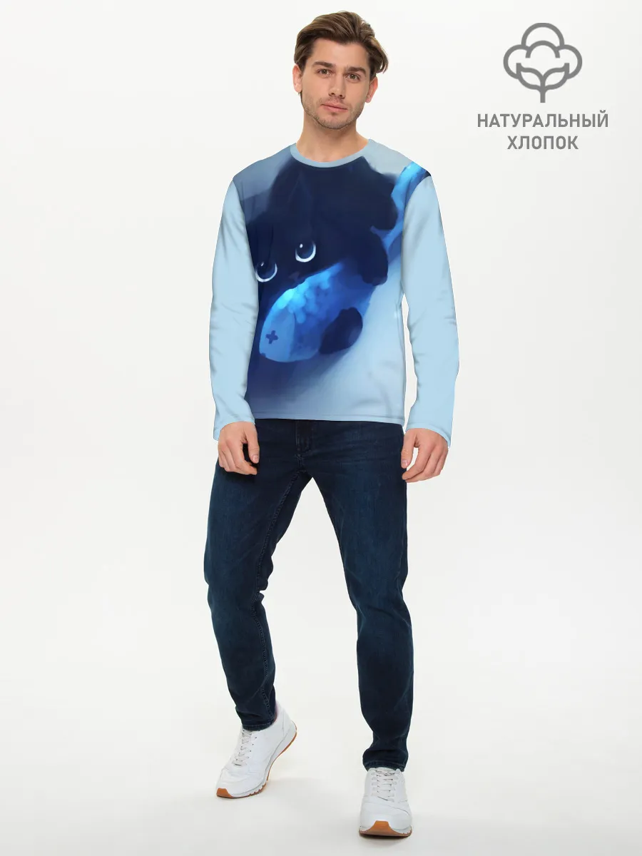 Мужской лонгслив базовый / Аниме CAT