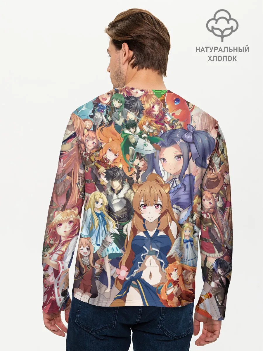 Мужской лонгслив базовый / Восхождение Героя Щита