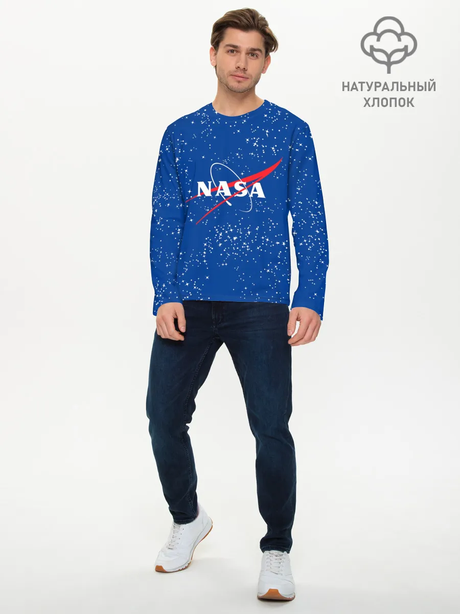 Мужской лонгслив базовый / NASA