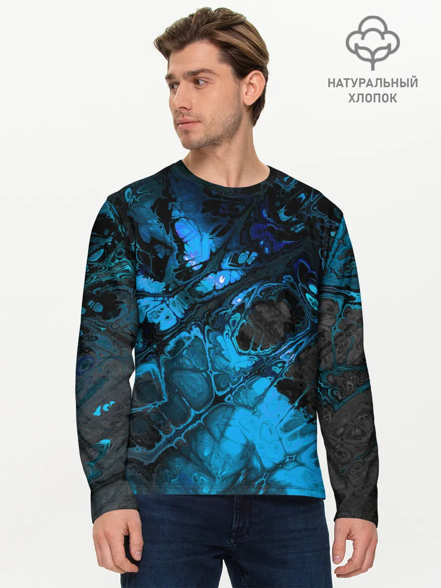 Мужской лонгслив базовый / Nu abstracts art