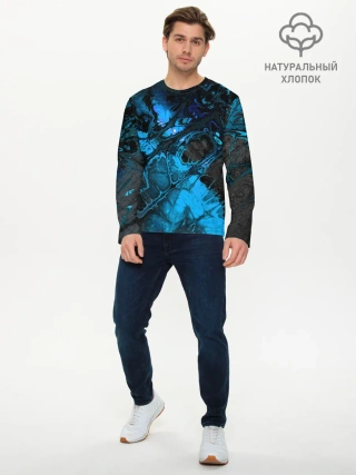 Мужской лонгслив базовый / Nu abstracts art