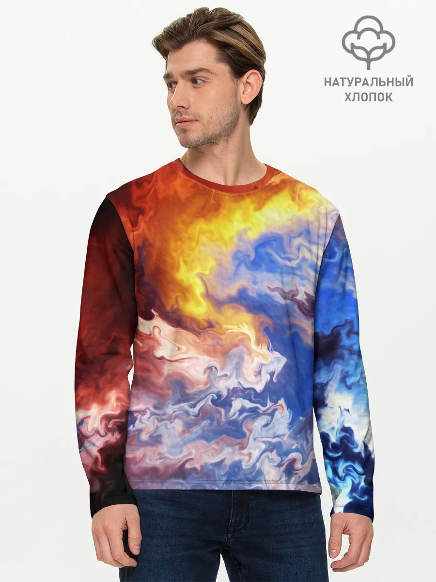 Мужской лонгслив базовый / Краски