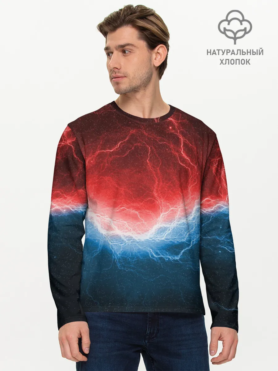 Мужской лонгслив базовый / Огонь и лёд
