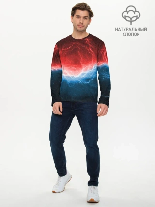 Мужской лонгслив базовый / Огонь и лёд