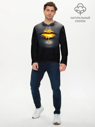 Мужской лонгслив базовый / Мода: Губы
