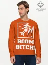 Мужской лонгслив базовый / Boom Bitch!