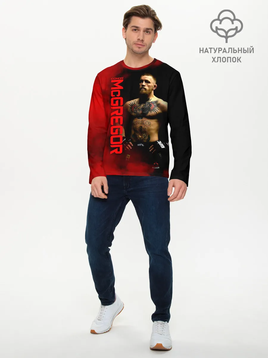 Мужской лонгслив базовый / Конор МакГрегор
