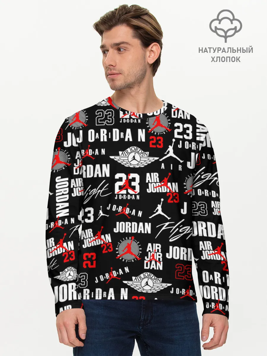 Мужской лонгслив базовый / MICHAEL JORDAN LOGOBOMBING