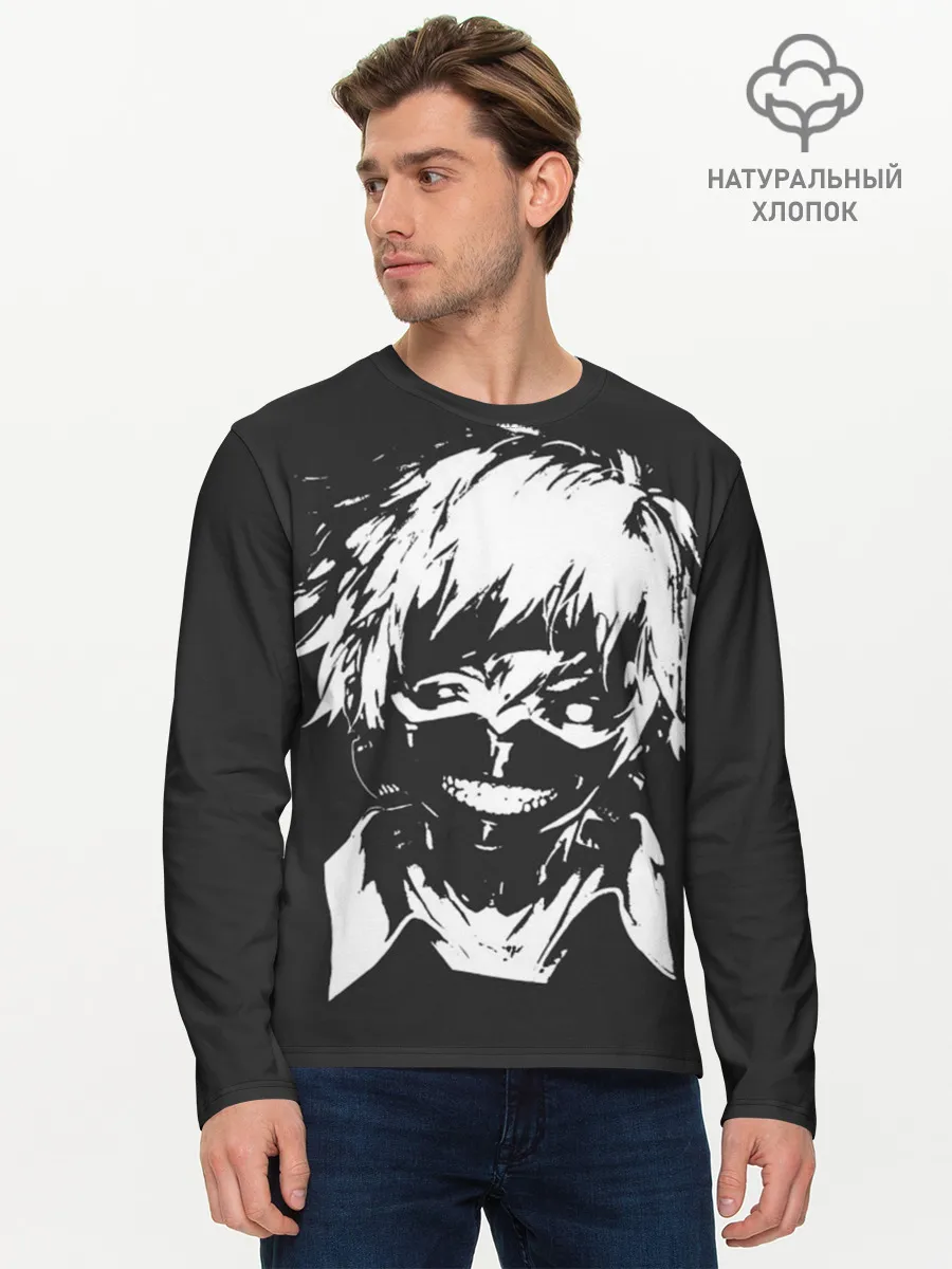 Мужской лонгслив базовый / Токийский гуль