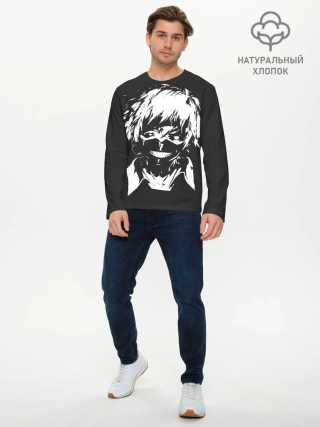 Мужской лонгслив базовый / Токийский гуль