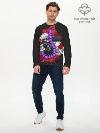 Мужской лонгслив базовый / Токийский гуль