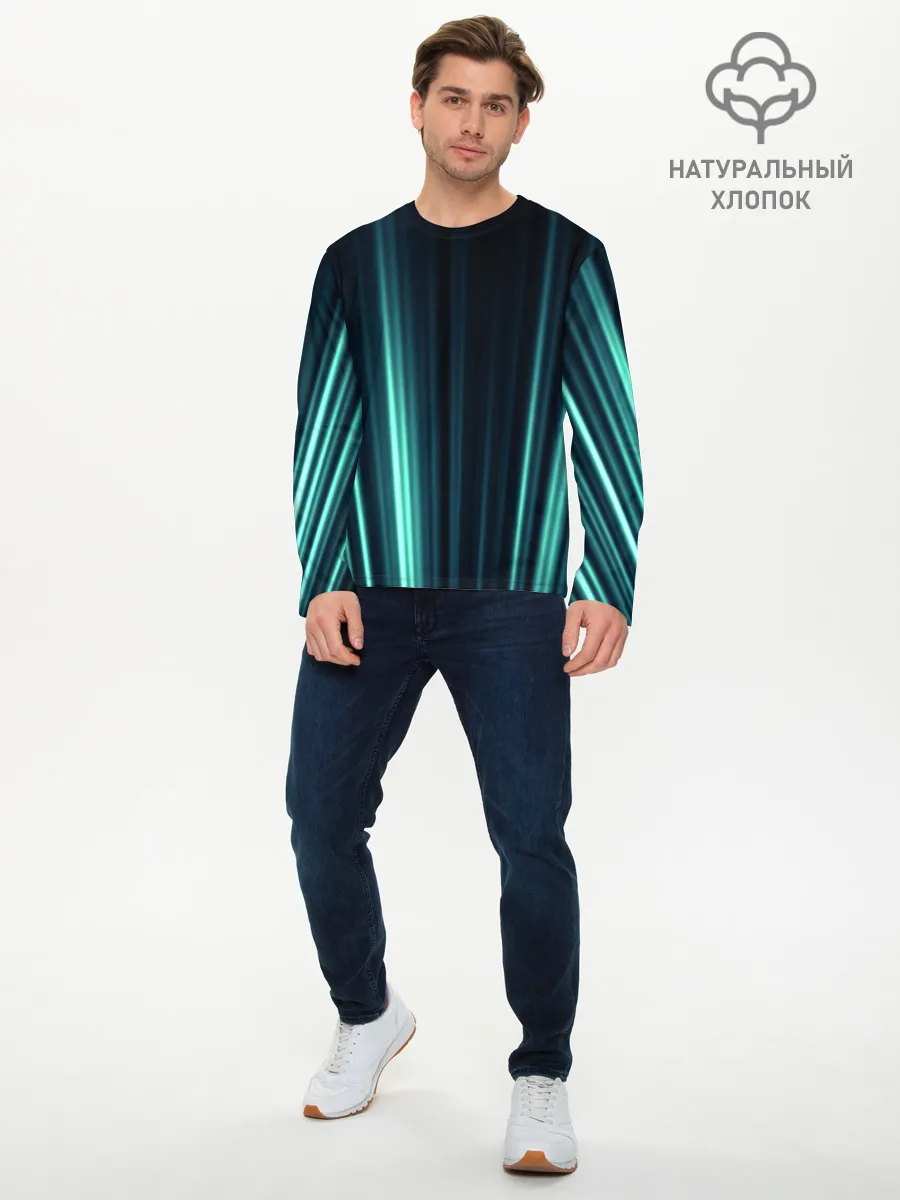 Мужской лонгслив базовый / текстура