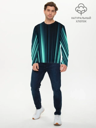 Мужской лонгслив базовый / текстура