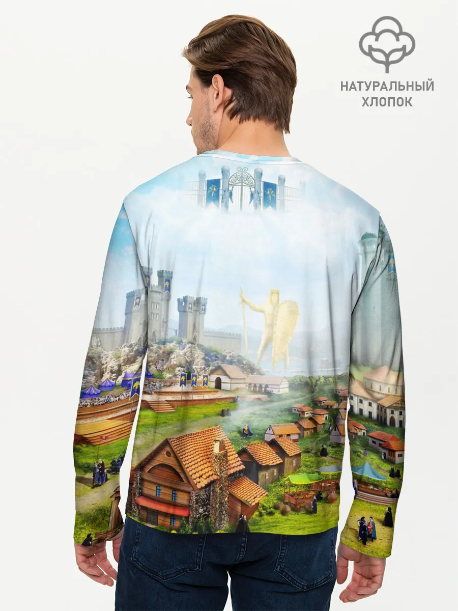 Мужской лонгслив базовый / ГЕРОИ МЕЧА И МАГИИ