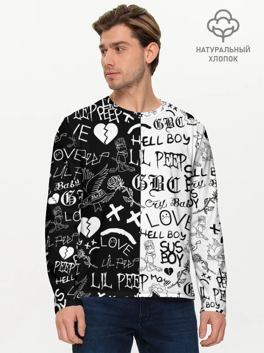 Мужской лонгслив базовый / LIL PEEP LOGOBOMBING | ЛИЛ ПИП